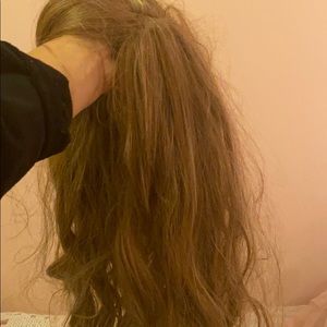 Hair topper light golden brown wavy